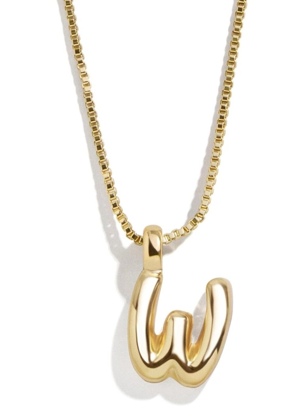 Gold-Plated Initial Necklace - Custom Letter Pendant, 17" Chain, Fashion Jewelry